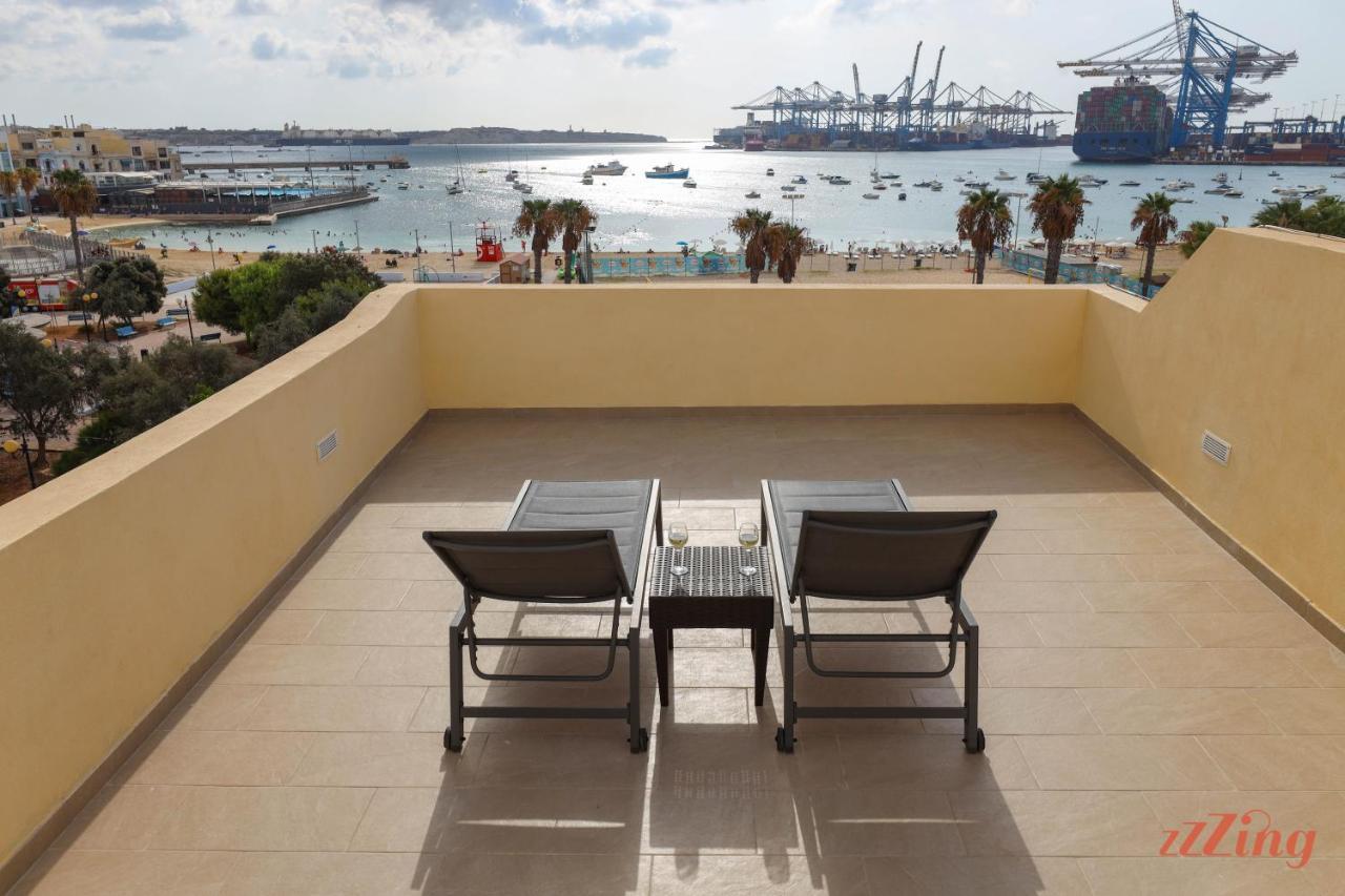 Luxurious Duplex Seafront Apt W Amazing Sea Views Birżebbuġa Eksteriør billede